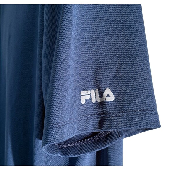 FILA Golf Sport Men's Short Sleeve Button Down Polo Shirt Blue XL - Picture 3 of 5